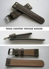 Echtleder NIETENUHRENARMBAND für FLIEGERUHR oder DESIGNERUHR Texas Vintage 24 mm