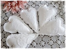 5er  Deko Stoffherzen 10 x