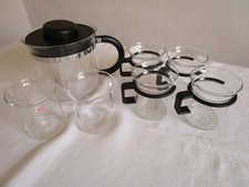 Teekanne BODUM Bistro Nouveau + 4 Teegläser + Zucker & Sahnekännchen Picard