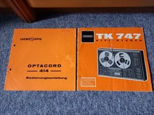 2 Anleitungen Loewe Opta Optacord 414 & Grundig TK 747