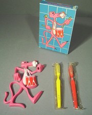 Paulchen, der rosarote Panther, THE PINK PANTHER, Wandhalter und OVP Zahnbürsten
