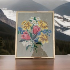 Stickbild: Blumenstrauß