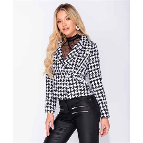 Damen hahnentritt blazer - hahnentritt,
