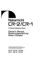 Bedienungsanleitung-Operating Instructions für Nakamichi CR-1, CR-2 