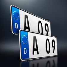 2 Kfz Kennzeichen | 340 x 110