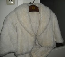 Brautkleid Jacke Webpelz - Jäckchen - Braut - Hochzeit - Brautmode - weiss