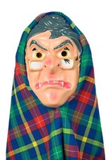Hexenmaske mit kopftuch - hexenmaske,