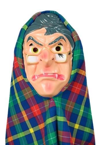 Hexenmaske mit kopftuch - hexenmaske,