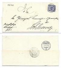YY133 - Dt. Reich - MiNr. 48 - Faltbrief aus Glückstadt nach Schleswig, 2.8.1895