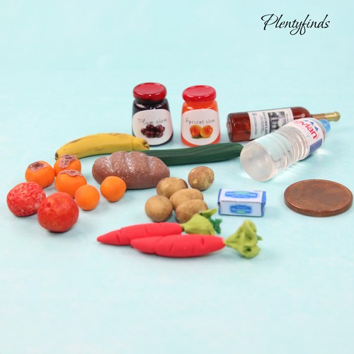 Miniatur lebensmittel set - miniatur, lebensmittel-set