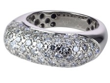 18 K 750 Weißgold Gold 1,75 ct Brillant Damen Pavé Bombé Ring mit Zertifikat!