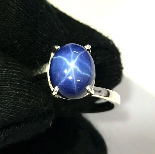 Blauer stern saphir ring - saphir,