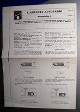Schaltbild, Autoradio:     Blaupunkt  Frankfurt