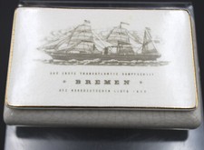 Deckeldose mit Dampfschiff