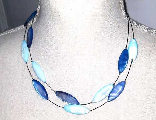 Kette verschiedene blau - kette,