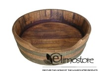 Weinfass Hundekorb aus Eichenholz groß