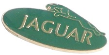 Jaguar oval lapel pin - Green