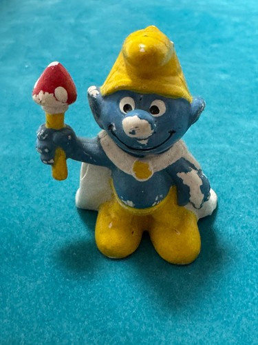 Vintage figur schlumpf könig - vintage,