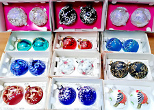 dekorative Glaskugeln Glaskugel handbemalt 2er Set zur Auswahl Christbaumschmuck