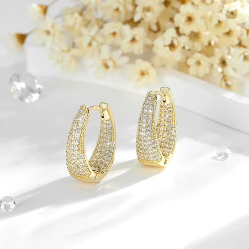 Golden damen creolen 14karat - damen,