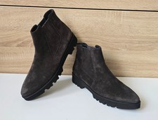 Paul Green Stiefeletten Chelsea Boots Braun Nubukleder Leder Gr. 6,5 = 40