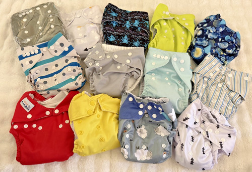 Lot baby boy - 13, diapers