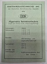 Simson KTA Papiere DDR S51 B1-3 B1-4 B2-4 mit Stempel Blanko