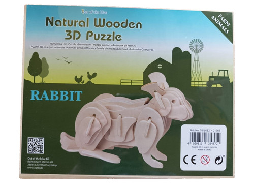 Hase puzzle holz tiere - hase,
