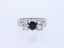 Ring 1,60 ct. Brillanten Diamanten Saphir 585 Gold 14 Karat Deta Schmuck
