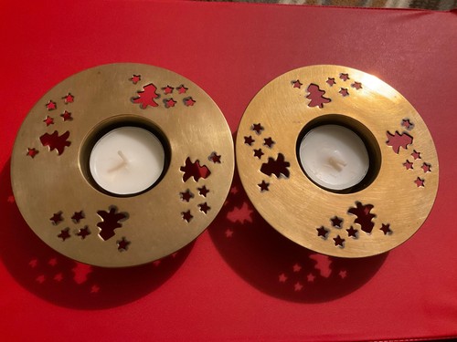 Vintage teelichthalter - 2x,