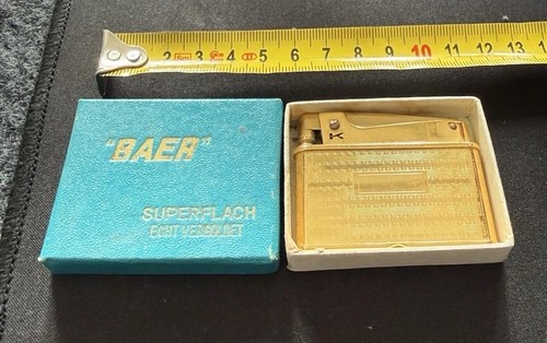 Baer feuerzeug vergoldet - feuerzeug,