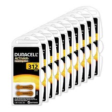 60x Duracell Activ Air 312 Hörgerätebatterien (10x 6er Blister)