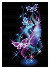 Wallario Duschmatte Bad Teppich Vorleger Schmetterlinge bunten, strahlenden