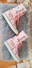 CHUCKS HIGH TOP SNEAKER MIT SCHRIFTDRUCK # ROSA # GRÖßE 37 # NEU