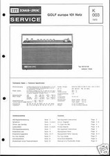 ITT Original Service Manual  für Golf Europa 101 Netz