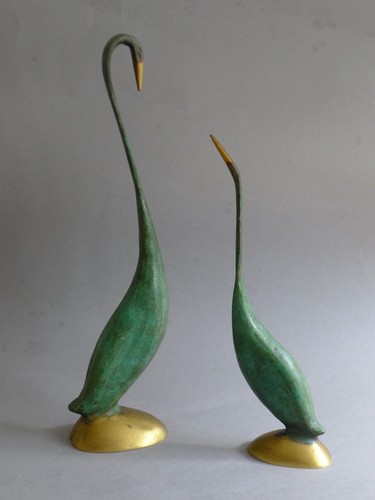 Messing figuren kraniche - messing,