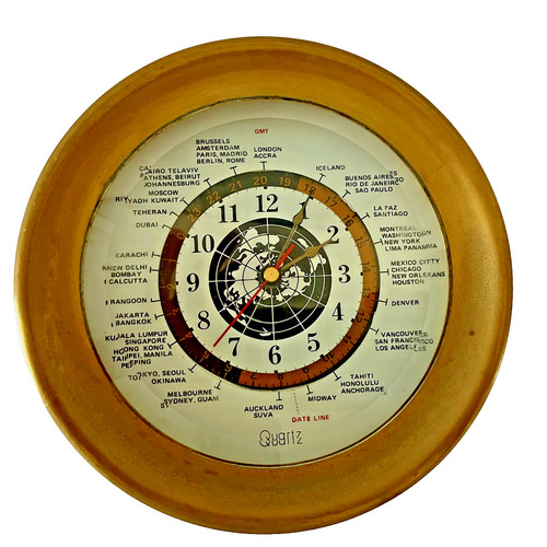 Schiffs weltuhr quartz - -,