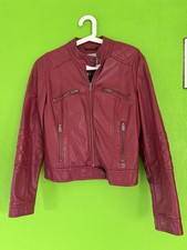 Pepe Jeans Kunstlederjacke Gr. M rot