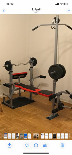 Trainingsbank aus stahl mit - aus,