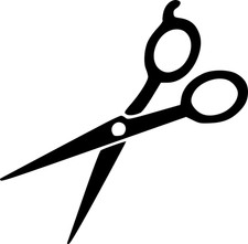 Schere Frisör Beruf Aufkleber