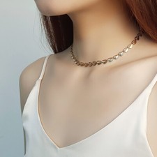 Halskette choker blätter - halskette,
