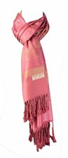 Luxuriöser Blumen Pashmina Schal – Elegante Rosa Abendstola Geschenk für Damen