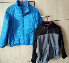 2x Jacken Kinder Jungen Größe 152 Schwarz-Grau Blau guter Zustand Herbst Winter