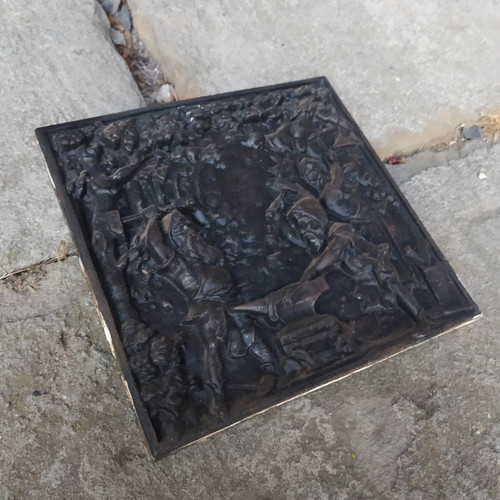 Altes gusseisernes schild - altes,