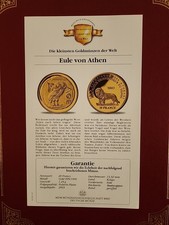 Die Kleinsten Goldmünzen Der Welt Eule von Athen