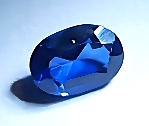 Edelstein saphir blau oval - saphir,