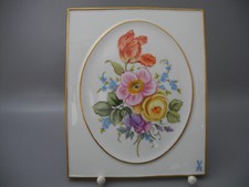 Meissen Schwerter Wandplatte Wandbild  Blumenbukett reich 1.Wahl selten top!