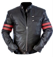 Herren Echt Lamm Leder Wolverine Racer Biker Rock X Männer inspiriert Jacke