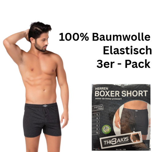 Herren boxer shorts 3er pack - boxer,