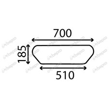 Heckscheibe für Ford / New Holland 2610 4110 4610 6600 7600 7710 8530 8830 TW25